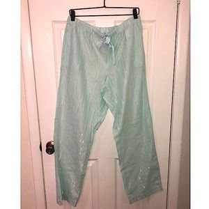 Light Blue Shimmer Strip PJ Pants